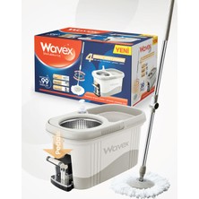 Allians Turbo Pedallı Mop Seti, Temizlik Kovası ve Paspas, 2 Yedek Bez ile