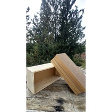 Özbience 4 Pedli Ahşap Kedi Tırmalama ve Yatağı Seti Hediyeli