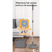 Allians Pratik Mikrofiber Mop Temizlik Seti, Yedek Bez Hediye, Su Ayrımı