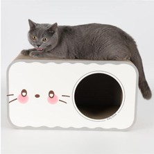 Özbience Renkli Kedi Tırmalama Kutusu 55X25X30 Cm, Eğlence ve Konfor Için