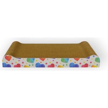 Özbience Kalp Desenli Karton Kedi Tırmalama 43,5X21X6CM