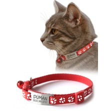 Özbience Sağlam Metal Kedi Tasması, Isimlik ve Telefon Numarası ile Güvenli Güzelçe Kullanım
