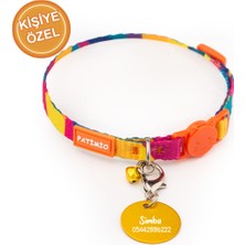 Özbience Renkli, Ayarlanabilir Kedi Boyun Tasması Güvenlik Kilitli ve Çıngıraklı