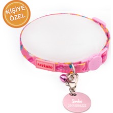 Özbience Ayarlanabilir Kedi Boyun Tasması, Güvenlik Kilitli, Çıngıraklı, Künye Hediyeli