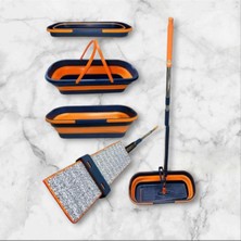 Allians Pratik ve Şık Kendinden Sıkmalı Mop, Katlanabilir Kova Seti ile Temizlik Kolaylığı