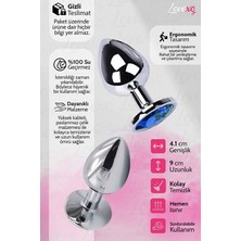 LoveXO Taş Detaylı Metal Plug - Paslanmaz Metal - Large