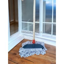 Allians 30 cm Islak Mop, Geniş Uçlu Gürgen Saplı Temizlik Aracı
