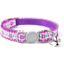 Özbience Çiçek Desenli Boyun Tasması, Kedi ve Küçük Irk Köpekler Için Güvenli