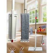 Allians Kendinden Sıkmalı Mikrofiber Mop ve Yedek Bez, Kolay Temizlik Seti