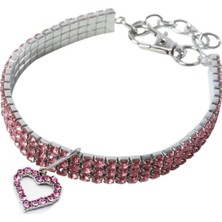 Özbience Kristal Taşlı Kalpli Takı, Sevimli Kedi ve Köpek Için Şık Aksesuar