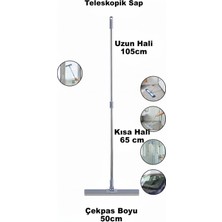 Allians Esnek 360° Döner Su Çekpası, 50CM – Ayarlanabilir Uzunluk, Fayans ve Yüzey Temizliği