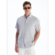 Lc Waikiki Yeni Sezon Regular Fit Kısa Kollu Keten Görünümlü Erkek Gömlek