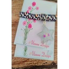 Özbience Yıldız Desenli Isimli ve Cep Numaralı Köpek Tasma