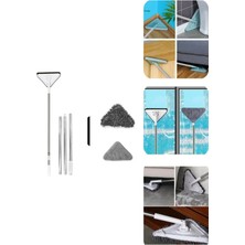 Allians Teleskopik Üçgen Camsil Duvar Yüzey Cam Temizleme Aparatı Mikrofiber Mop