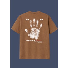 The Granch Presence-Premium Kalite Oversize Sırt Baskılı %100 Pamuk Tişört / T-Shirt