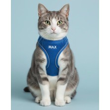 Özbience Kişiye Özel Airmesh Kedi Göğüs Tasması Esnek ve Renkli Tasarım