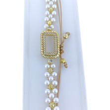 Elisi Takı Story Gram Altın Takmak Için Bileklik Altın Kaplama Bileklik Dorikalı Beş Top Inci