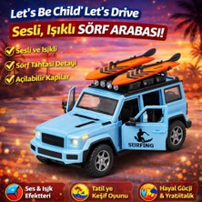 Trust Store Let’s Be Child Let’s Drive Sesli ve Işıklı Sörf Arabası  Sörf Tahtalı Açılabilir Kapılı Macera Karavanı