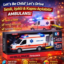Trust Store Let’s Be Child Let’s Drive Sesli ve Işıklı Ambulans Sedye Aksesuarlı Açılabilir Kapılı