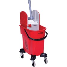 Allians Kırmızı Tek Bölmeli Dayanıklı Presli Kova, Pratik Temizlik Aracı