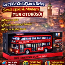 Trust Store Let’s Be Child Let’s Drive Sesli ve Işıklı Tur Otobüsü Keşif ve Yolculuk Temalı Oyuncak Araç