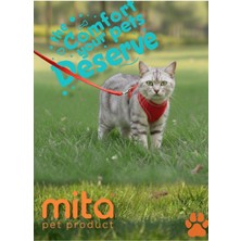 Özbience Iki Parça Kedi Güvenlik ve Tasma Seti, Canlı Kırmızı Renkli