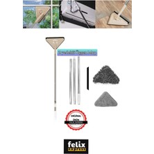 Allians Vip Üçgen Mop Cam Duvar Tavan Fayans ve Parke Temizleyici Teleskopik Sap