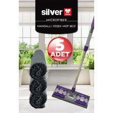 Allians 5'li Mikrofiber Mandallı Mop Bezi, Süper Emici ve Yoğun Dokulu Set