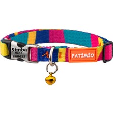 Özbience Renkli Ayarlanabilir Metal Kilitli Kedi Boyun Tasması ve Isimlik Seti