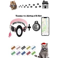 Özbience Iki Adet Gps Takipli Kedi Boyun Tasması ve Airtag Yuvalı Set