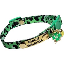 Özbience Güvenlik Kilitli Sabit Künye Isimli Kedi Tasması Zımbalı Model