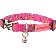 Özbience Ayarlanabilir Metal Kilitli Kedi Boyun Tasması ve Isimlik Seti