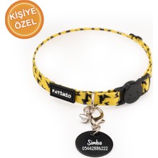 Özbience Ayarlanabilir Kedi Boyun Tasması, Güvenlik Kilitli, Çıngıraklı, Künye Hediyeli