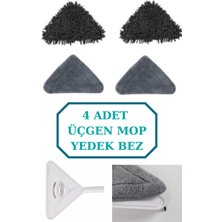Allians 4 Adet Üçgen Mikrofiber ve Şönil Mop Yedek Bezleri Seti