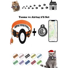 Özbience Kedi Takip Cihazı ve Airtag Yuvalı Boyun Tasması 2'li Set, Gps Uyumlu