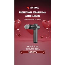 Lenovo Gri Darbeli Titreşimli Masaj Tabancası, Güçlü ve Çok Başlıklı, Şarjlı