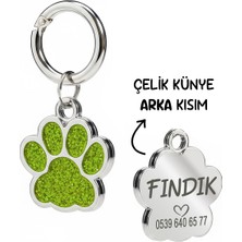 Özbience Isme Özel Parlak Çelik Kedi Köpek Kimliği Takısı
