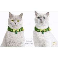 Özbience Yeşil Papyonlu Çanlı Kedi ve Köpek Tasmaları, Şık ve Konforlu