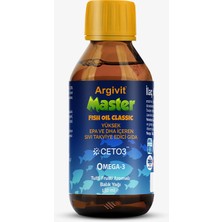 Argivit Master Fish Oil Classic Balık Yağı 150 ml - Dezenfektan Hediyeli (%72 Alkol)