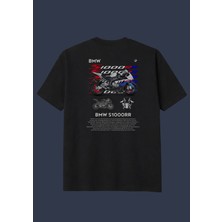 The Granch  BMW-S1000RR-PREMIUM Kalite Oversize Sırt Baskılı %100 Pamuk Tişört / T-Shirt