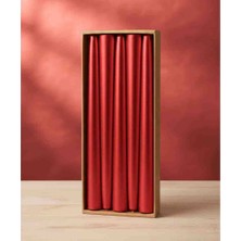 Hero Glow Candle Şamdan Mum Kırmızı 10LU