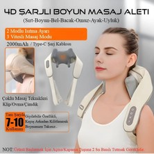 Allians 4d Type-C Şarjlı Masaj Aleti, Sırt ve Omuz Rahatlatıcı Sıcak Kompres