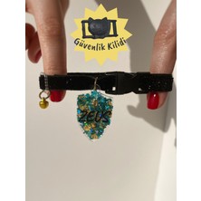 Özbience Siyah Zilli Kalkan Şekilli Güvenlik Tasma, Kedi ve Küçük Irk Köpekler Için