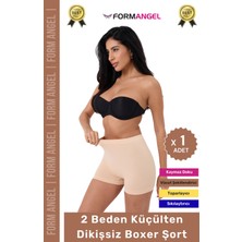 Form Angel #şort 2 Beden Küçülten Toparlayıcı Bel Sıkılaştırıcı Şekillendirici Yüksek Bel Dikişsiz Boxer Şort