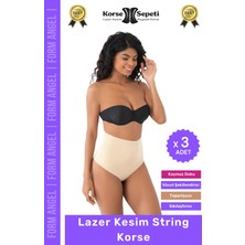 #korse Iz Yapmaz Göstermeyen Kaymaz Doku Toparlayıcı Sıkılaştıran Lazer Kesim String Korse - 3 Adet