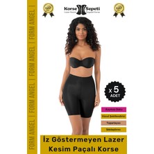 #korse Iz Yapmayan Kaymayı Önleyen Toparlayıcı Sıkılaştıran Lazer Kesim Paçalı Korse - 5 Adet