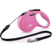 Özbience Pembe Ip Otomatik Köpek Gezdirme Tasması, 5 Mt, Konforlu ve Dayanıklı