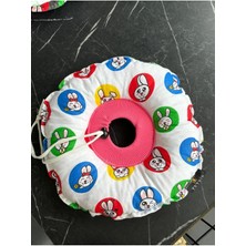 Özbience Renkli Tavşanlar Kedi ve Köpek Boyunluk, Yumuşak ve Konforlu Yastık