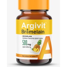 Argivit Bromelain 500 Mg 60 Tablet - Dezenfektan Hediyeli (%72 Alkol)