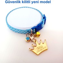 Özbience Ayarlanabilir Kedi Tasması ve Isim Künyesi, 18-25 Cm, Güvenli ve Şık